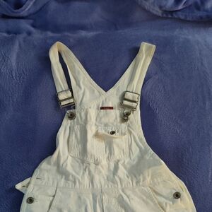 GAP White Cotton Overalls